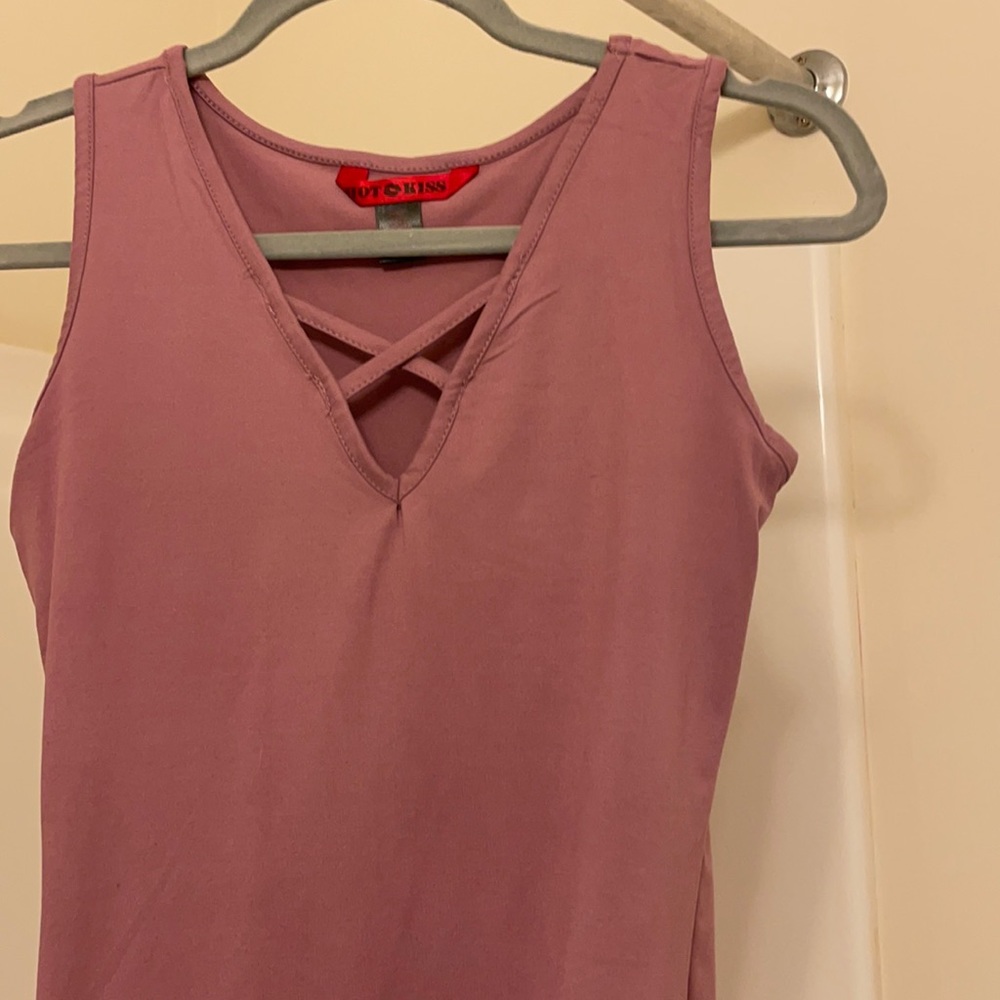 Mauve cut out bodysuit